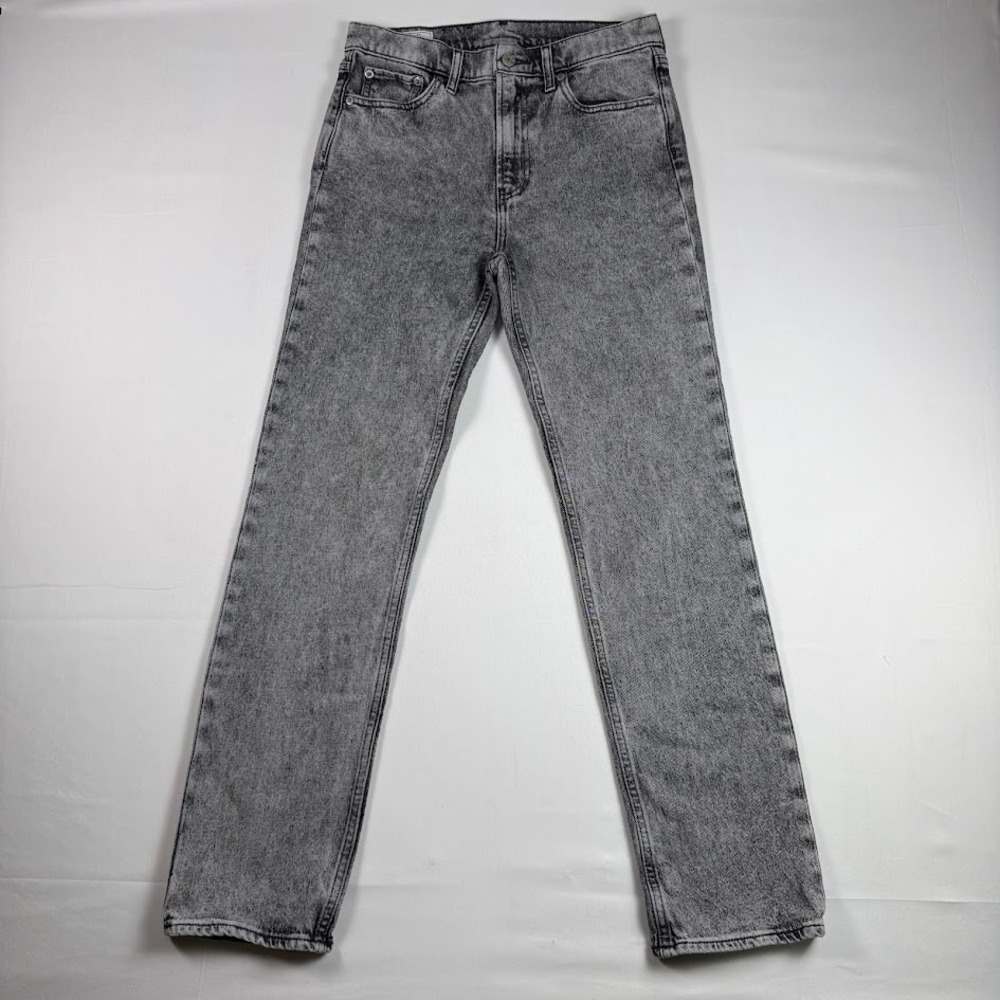 Gap 90s Straight High Rise Jeans Gray Acid Wash Size 28 6R Vintage Style Denim